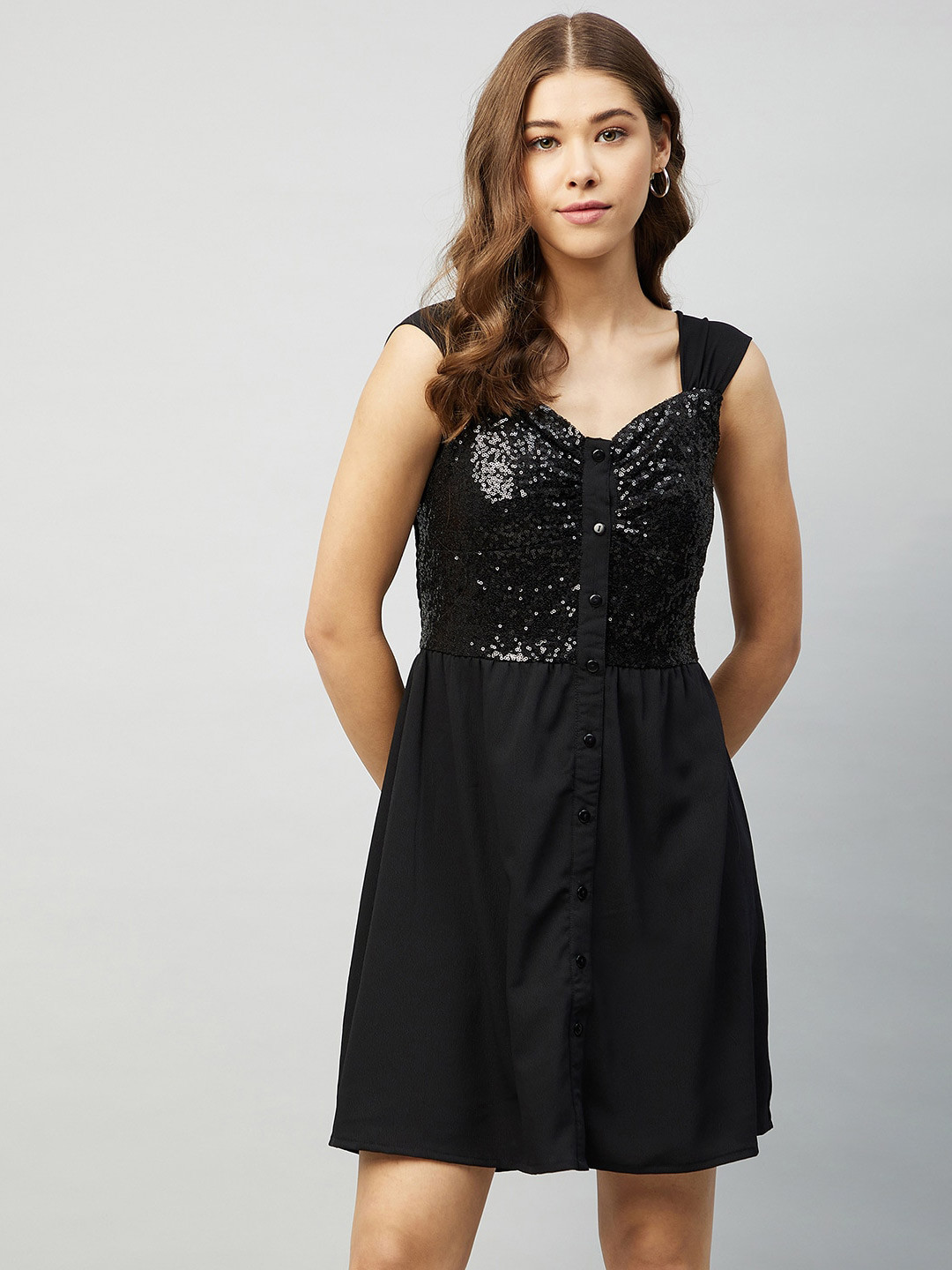 Marie Claire Black Crepe Dress