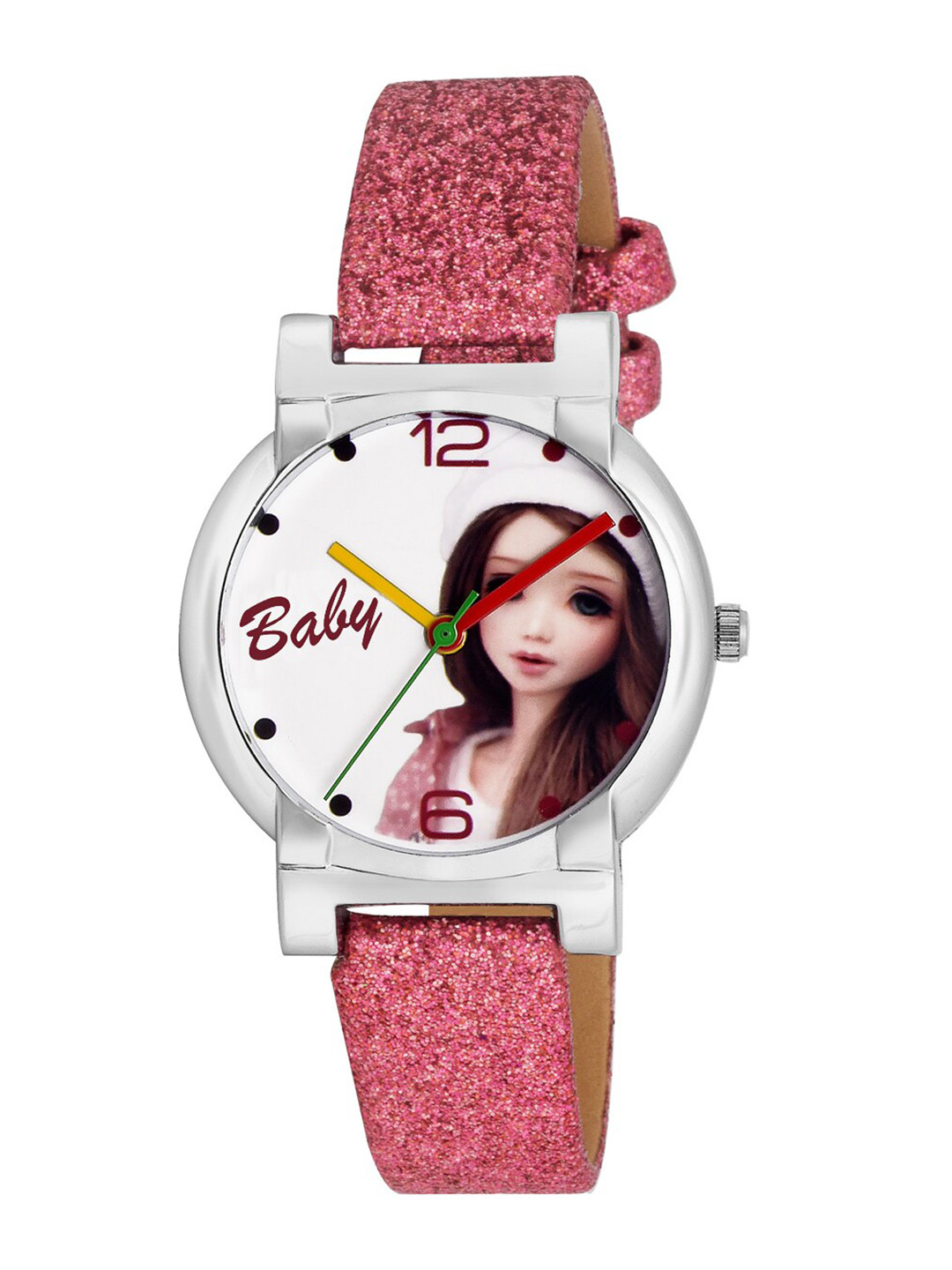 Kool Kidz Unisex Kids Multicoloured Printed Dial & Red Leather Straps Analogue Watch KOOL KIDZ KK 106 RED