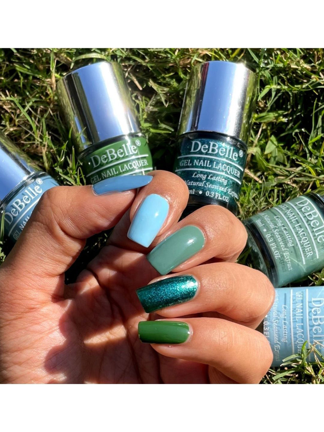 DeBelle Set of 5 Gel Nail Lacquers - Paradise Punch Pastels - 8ml each