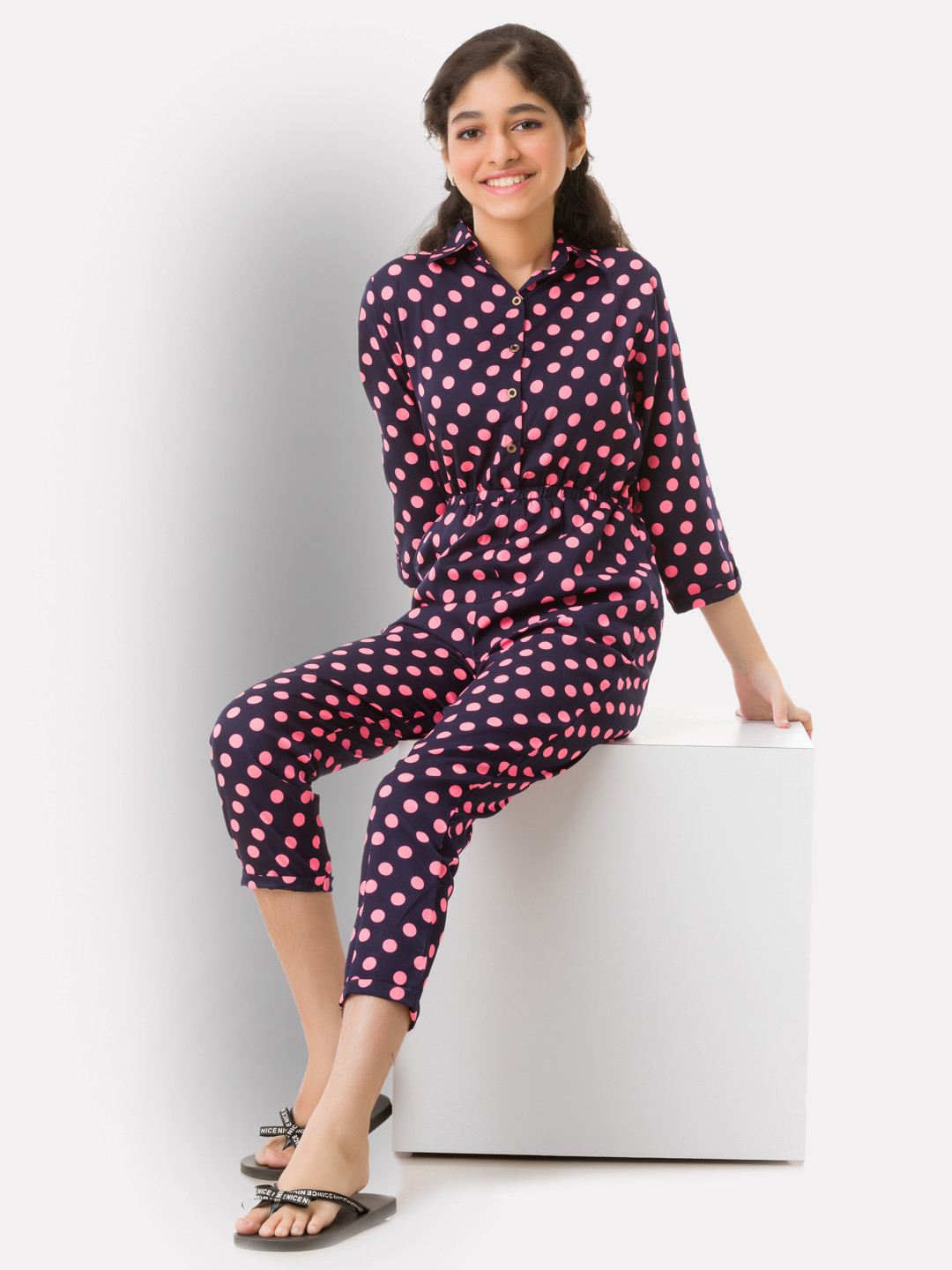 Uptownie Lite Girls Roll Up Jumpsuit