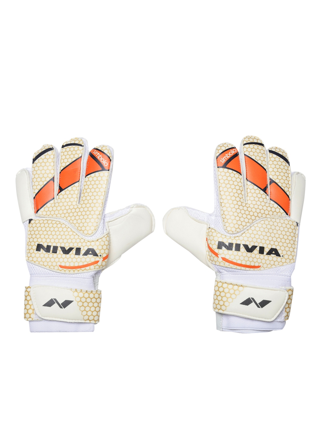 Buy NIVIA Unisex Off White & Beige Printed Simbola Goal Keeper Football  Gloves - Sports Accessories for Unisex Kids 1661107