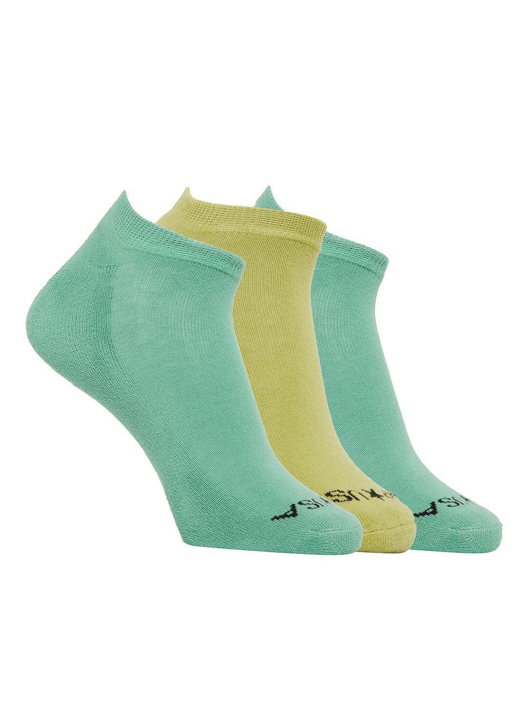 JUMP USA Women Pack Of 3 Cotton Shoe-Liners