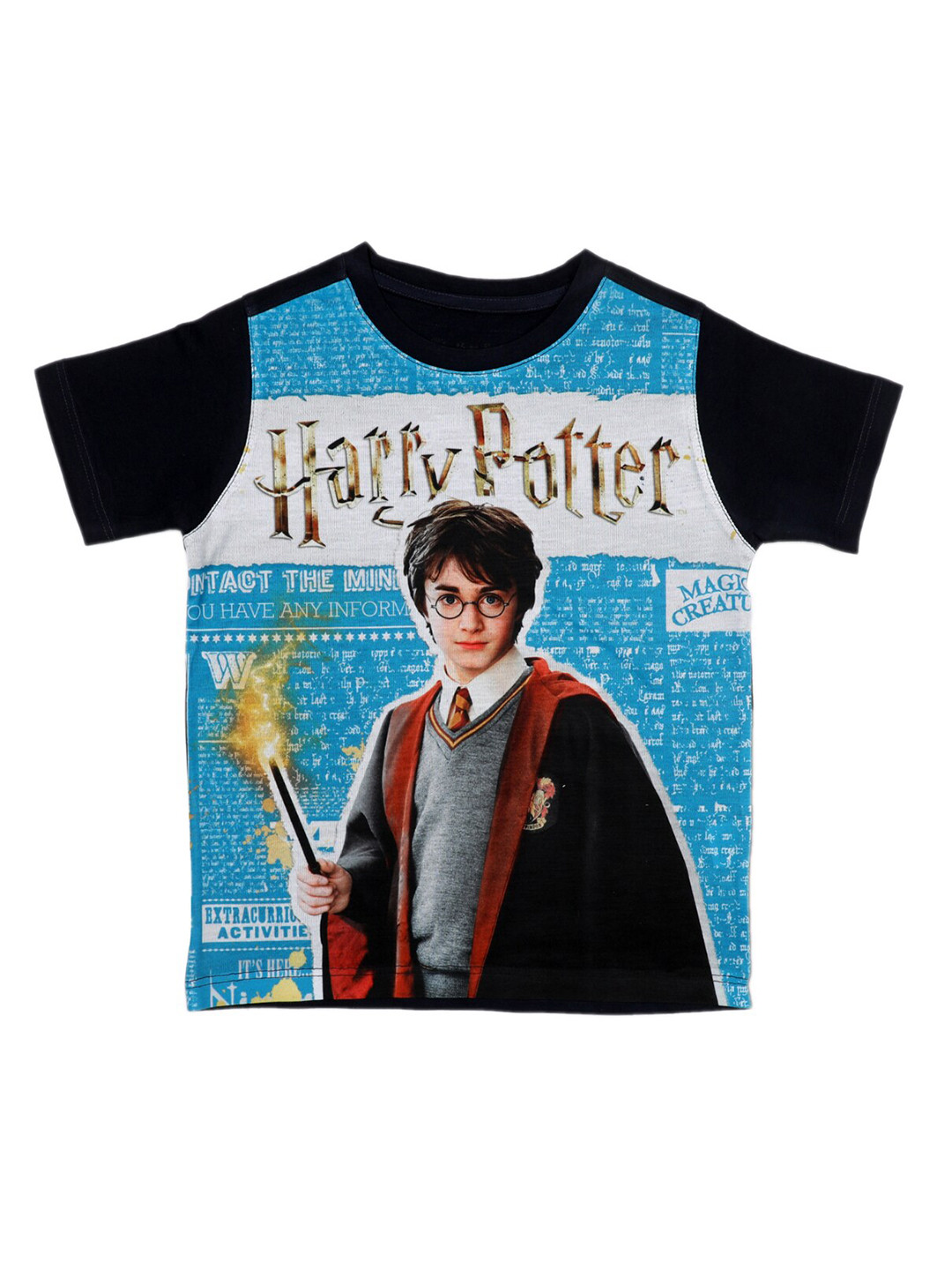 Harry Potter by Wear Your Mind Boys Blue Printed Pockets T-shirt