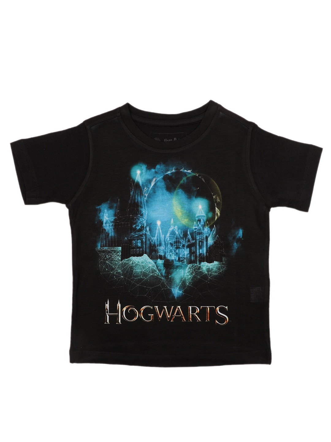 Harry Potter by Wear Your Mind Boys Black Printed Raw Edge T-shirt