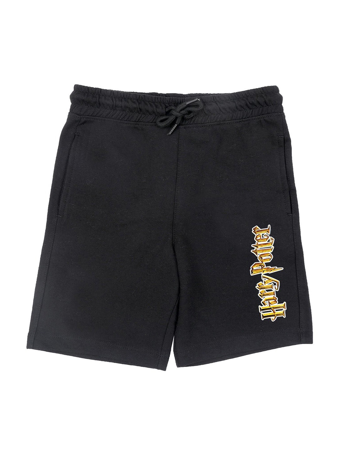 Harry Potter by Wear Your Mind Boys Black Typography Harry Potter Shorts