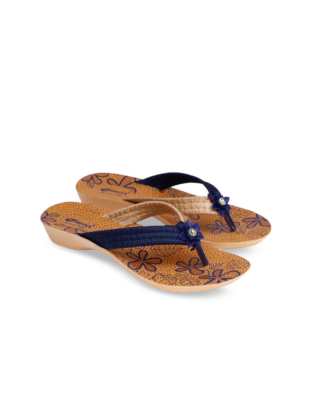 PUNOVEX Women Blue Open Toe Flats