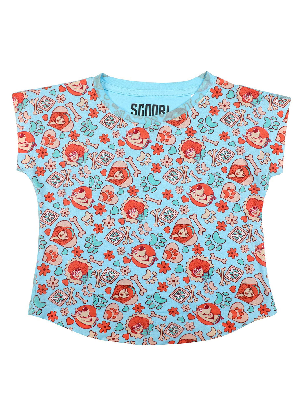 Scooby Doo by Wear Your Mind Blue & Red Print Top