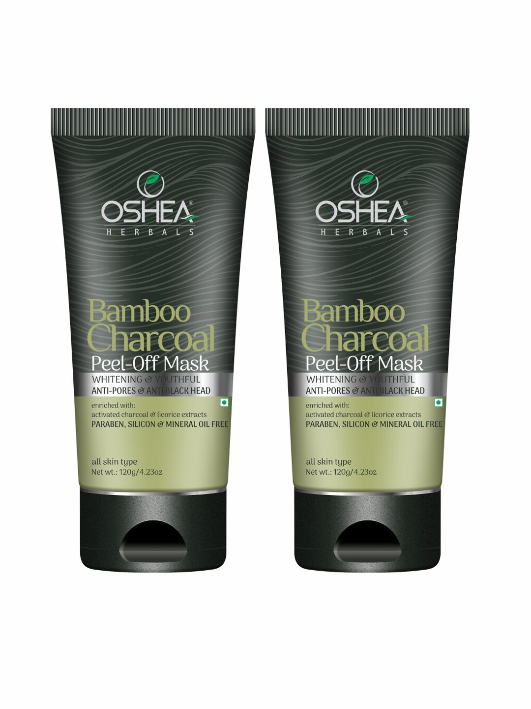 Oshea Herbals Pack Of 2 Bamboo Charcoal Peel Off Mask