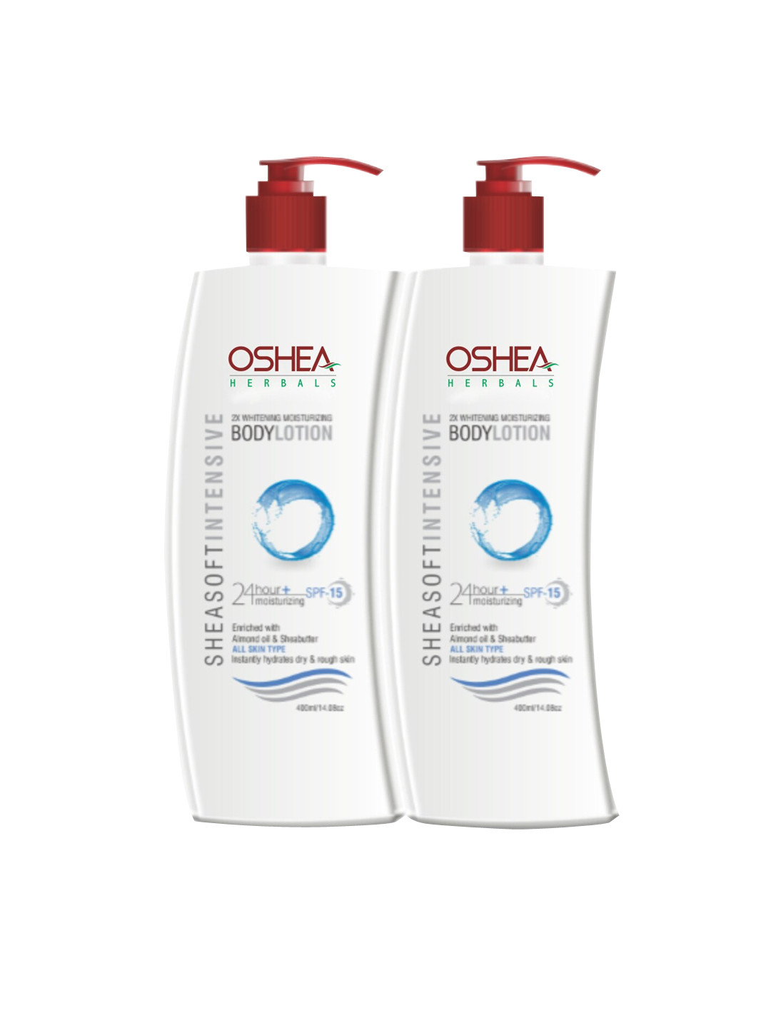 Oshea Herbals Set of 2 Sheasoft Intensive SPF-15 Body Lotions - 400ml Each