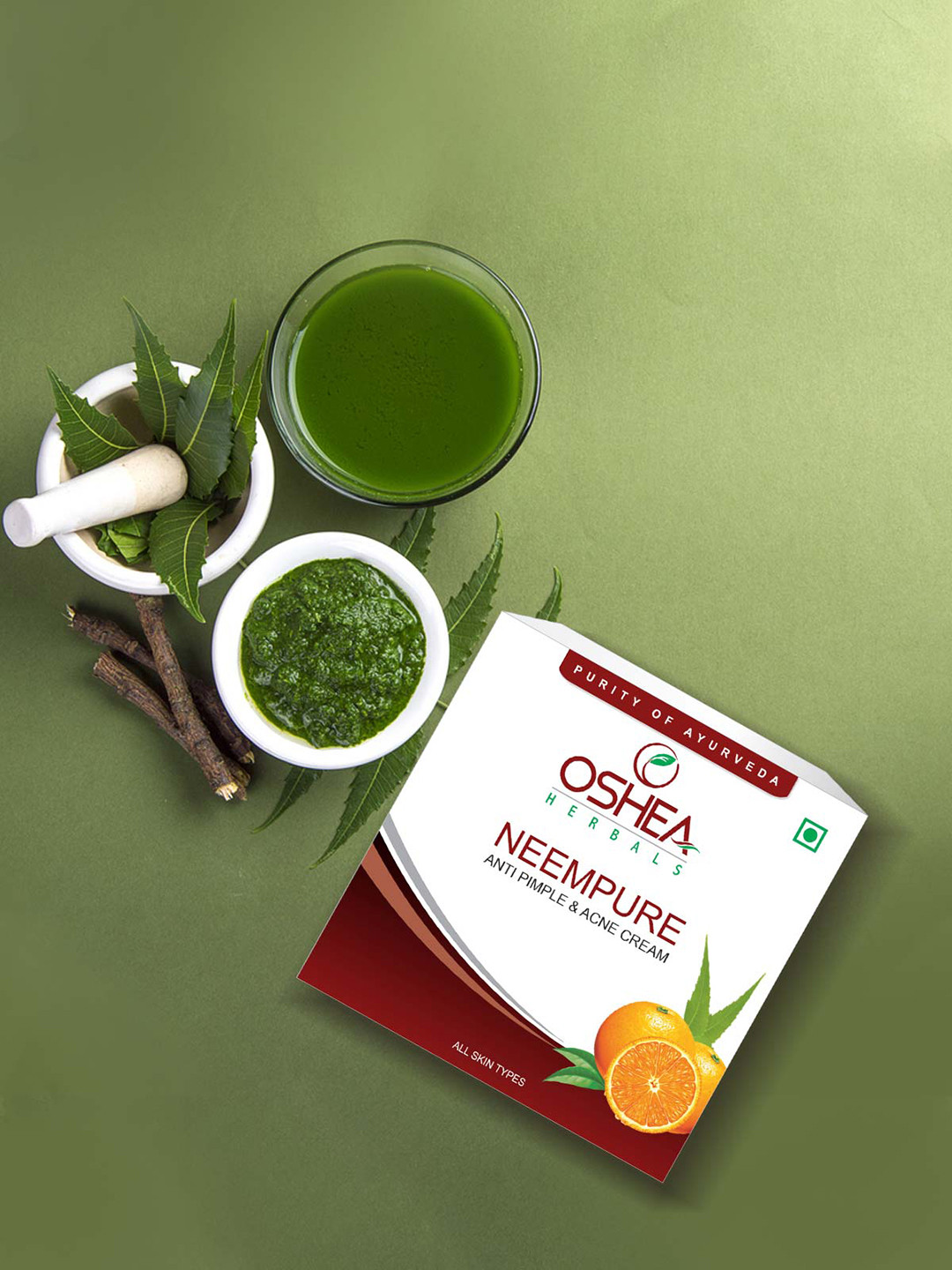 Oshea Herbals Set Of 2 Neempure Anti Acne & Pimple Cream