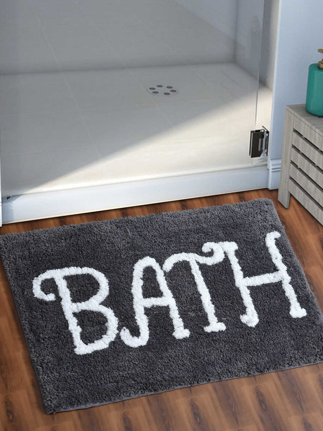 AEROHAVEN Grey 1850 GSM Microfiber Bath Rug