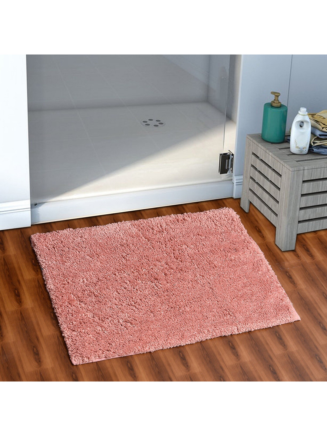 AEROHAVEN Peach Solid Microfiber Bath Mat