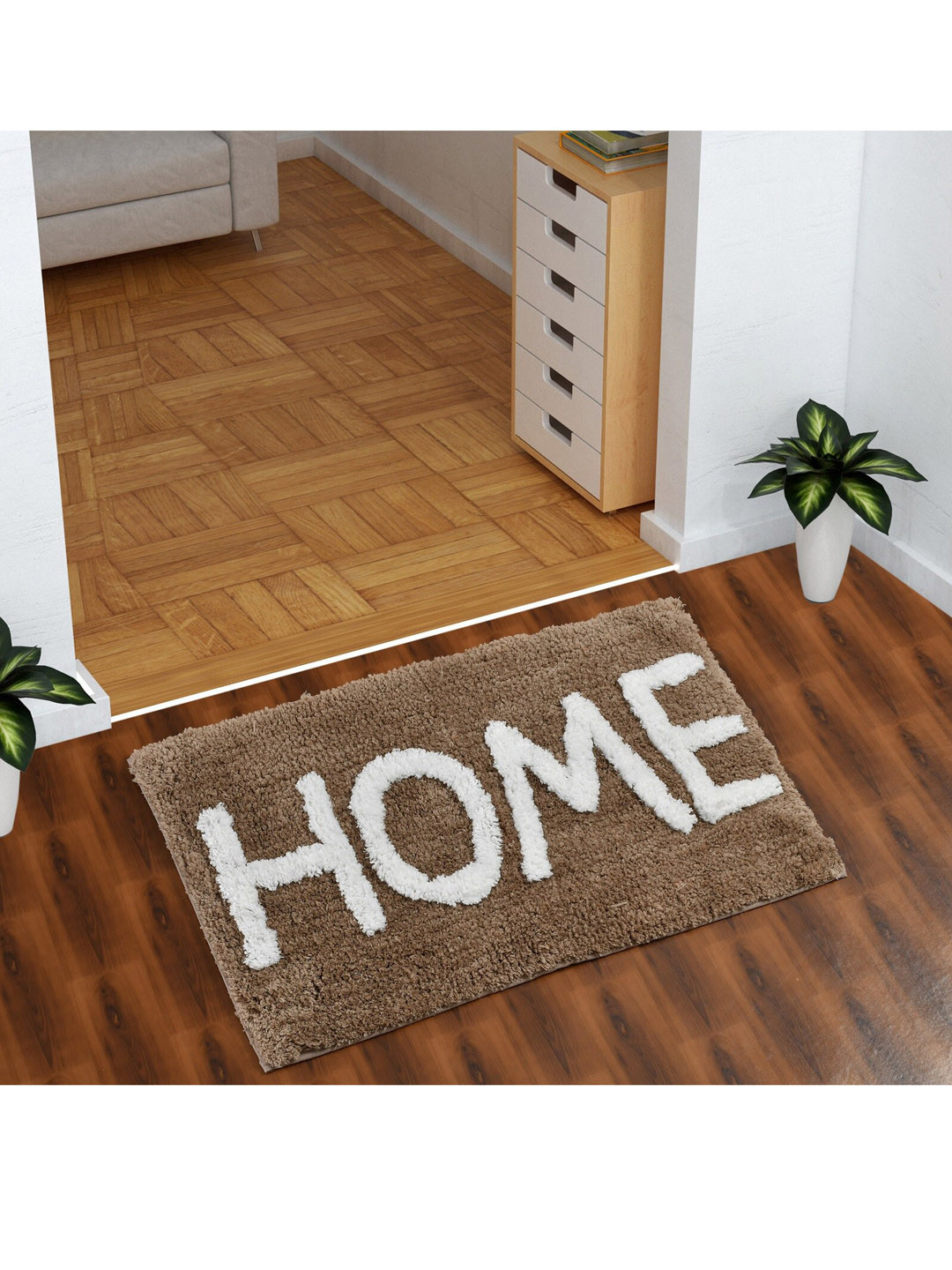 AEROHAVEN Coffee Brown Home Design 1850 GSM Anti-Skid Microfiber Bath Mat