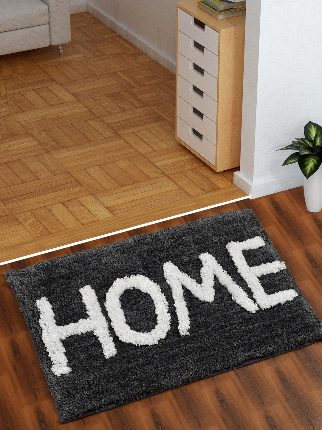 AEROHAVEN Grey Microfiber Bath Rugs