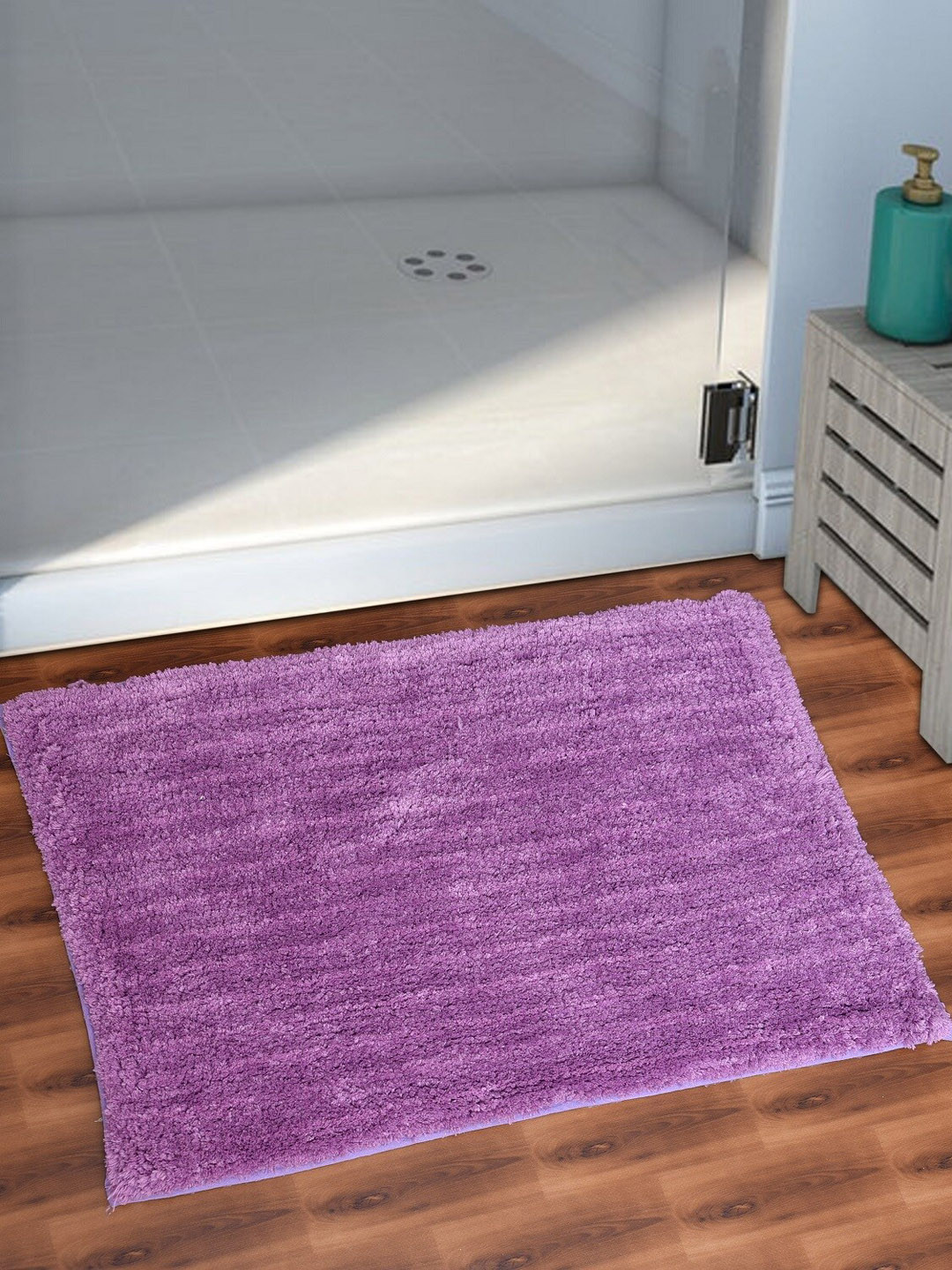 AEROHAVEN Purple Solid Microfiber Bath Mat