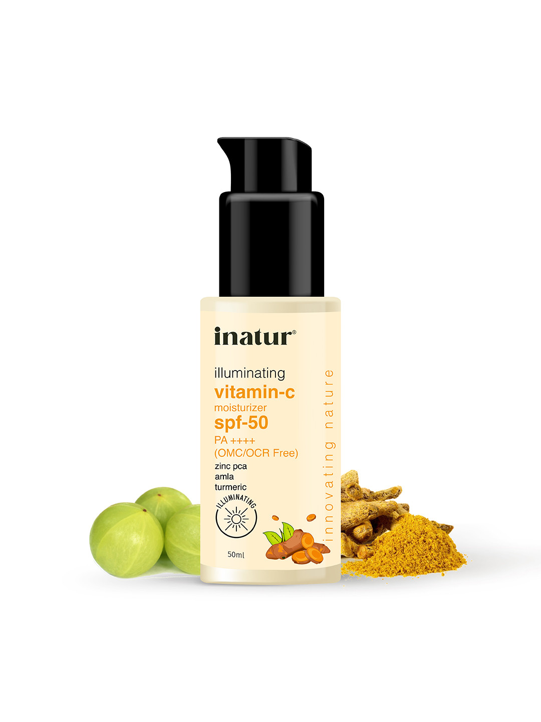Inatur SPF-50 Vitamin C Day Cream 50g UVA/UVB Protection