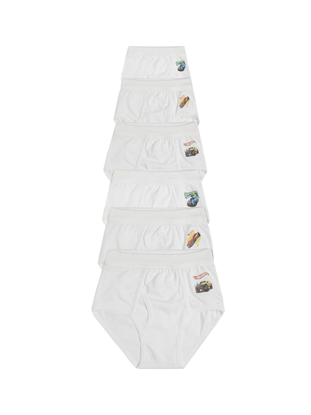 Red Rose Pack Of 6 Boys Printed Cotton Basic Briefs