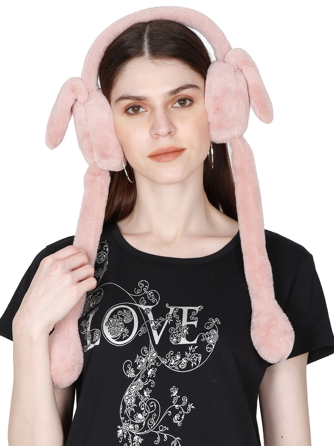 FabSeasons Women Pink Fur Ear Muff