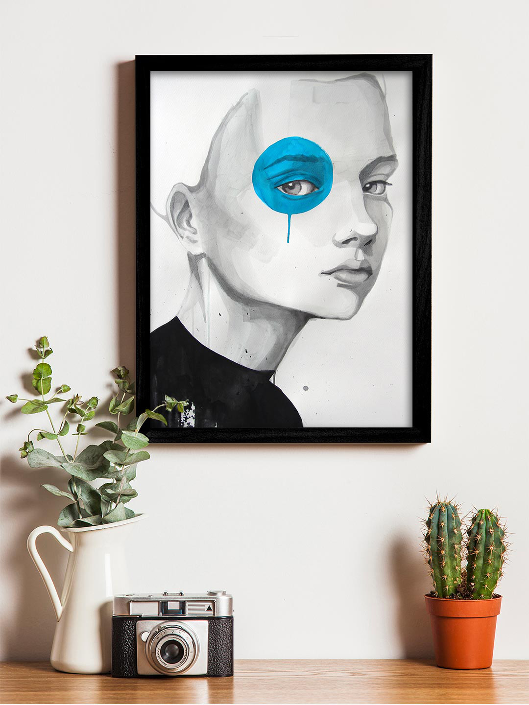 Art Street Black & White Abstract Theme Wall Arts Frame Prints