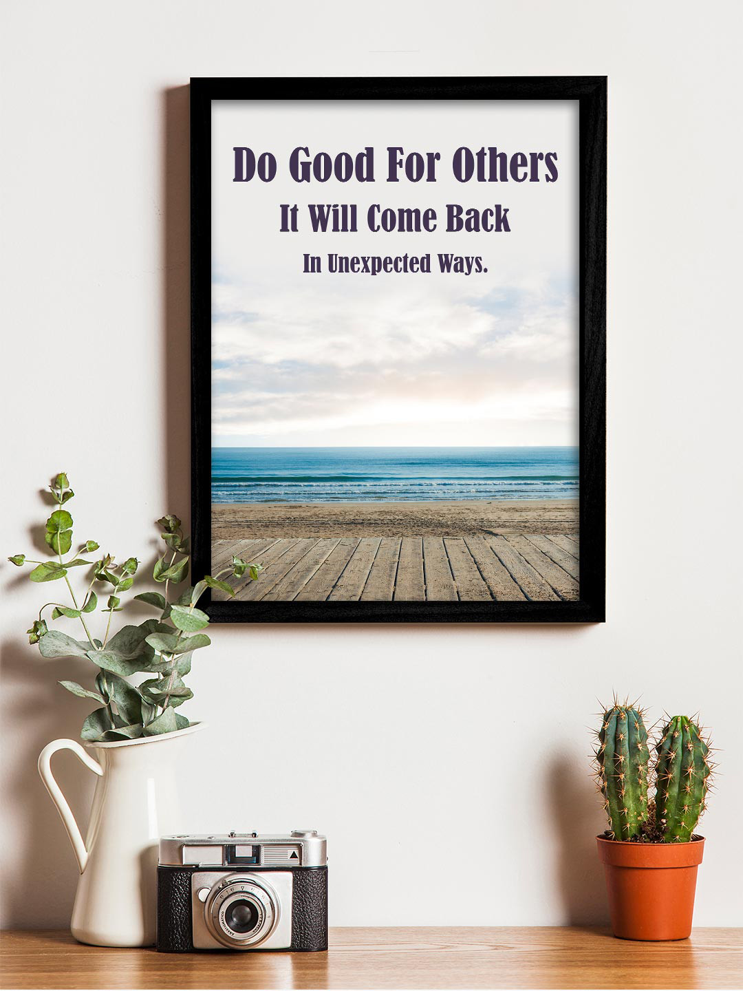 Art Street Black Do Good for Others Motivational Quotes Wall Art