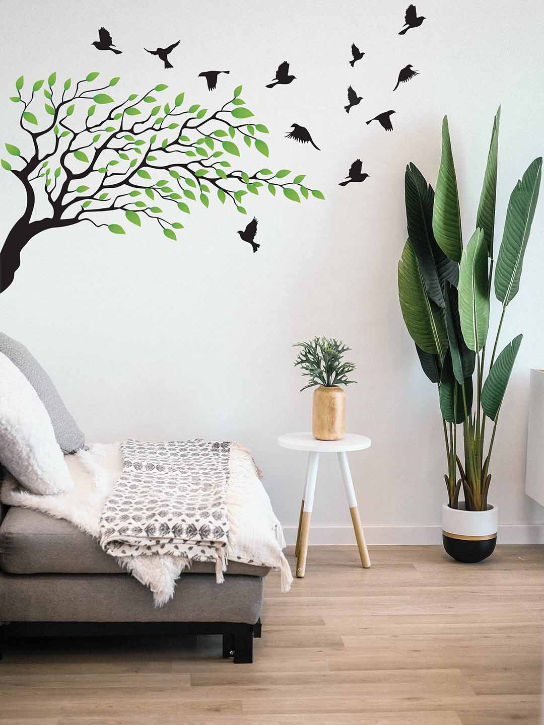 RANGOLI Multioloured Flowers Branch Wall Sticker