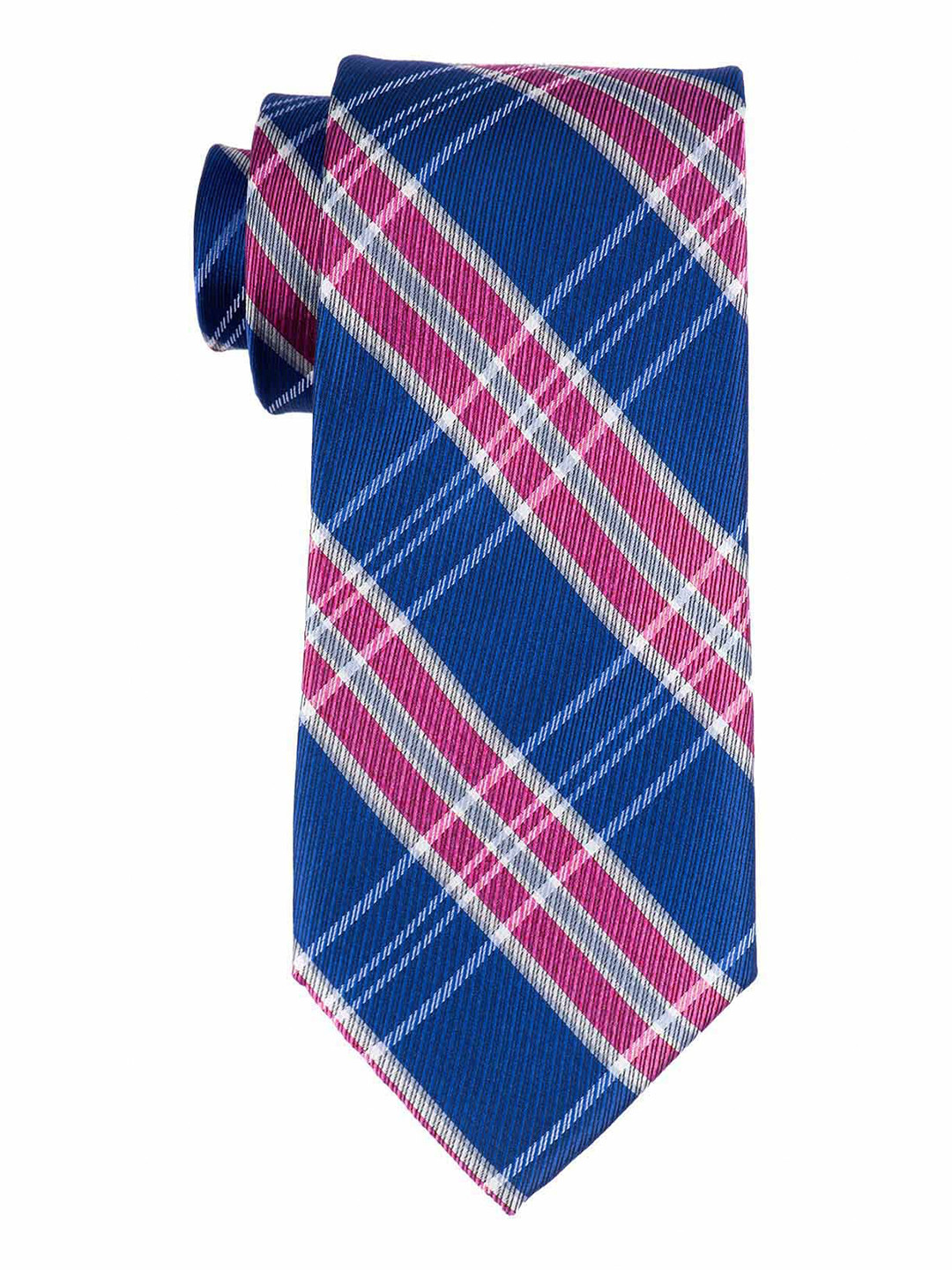The Tie Hub Men Checked Skinny Pure Silk Tie