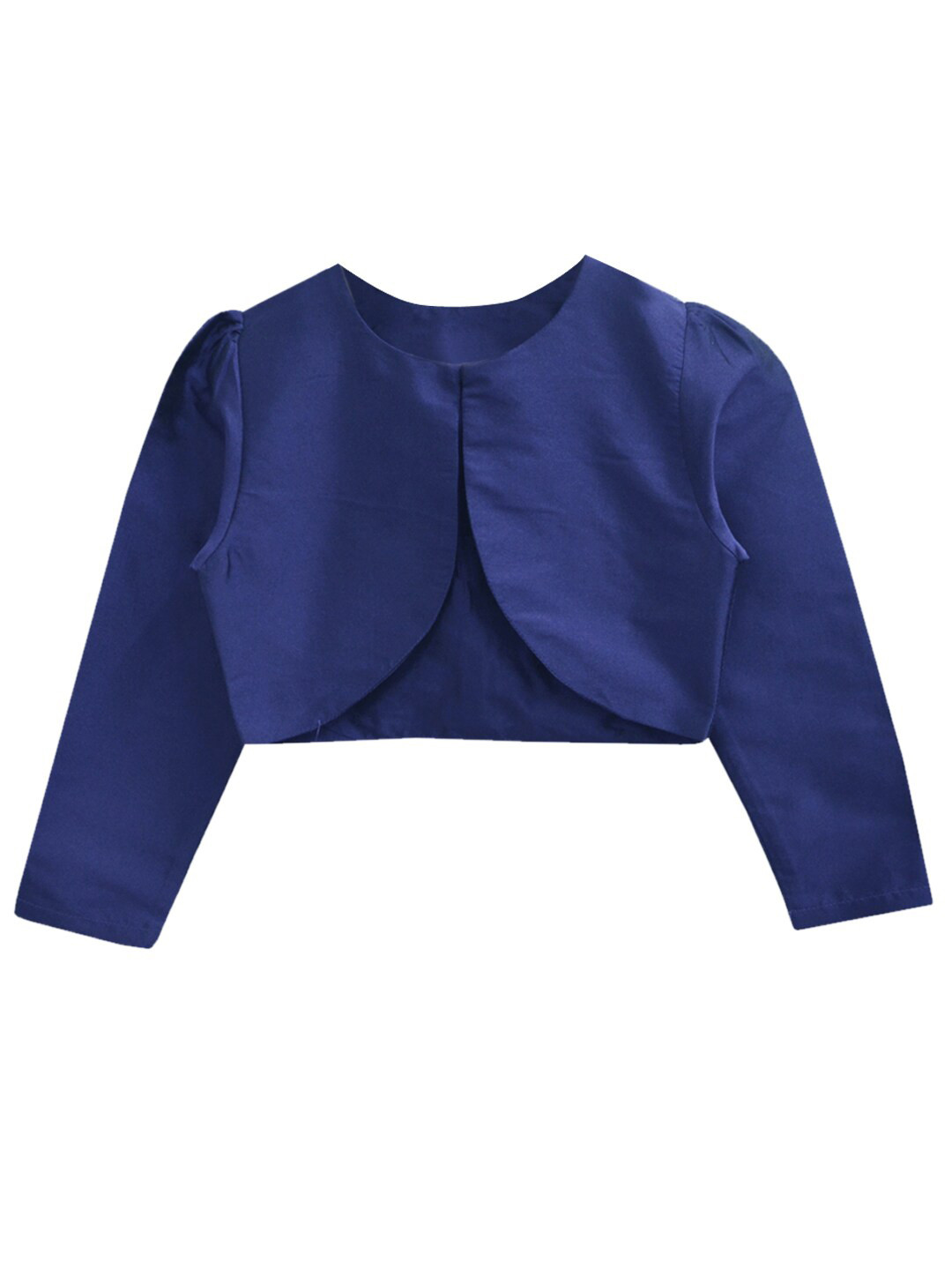 A T U N Girls Navy Blue Crop Shrug