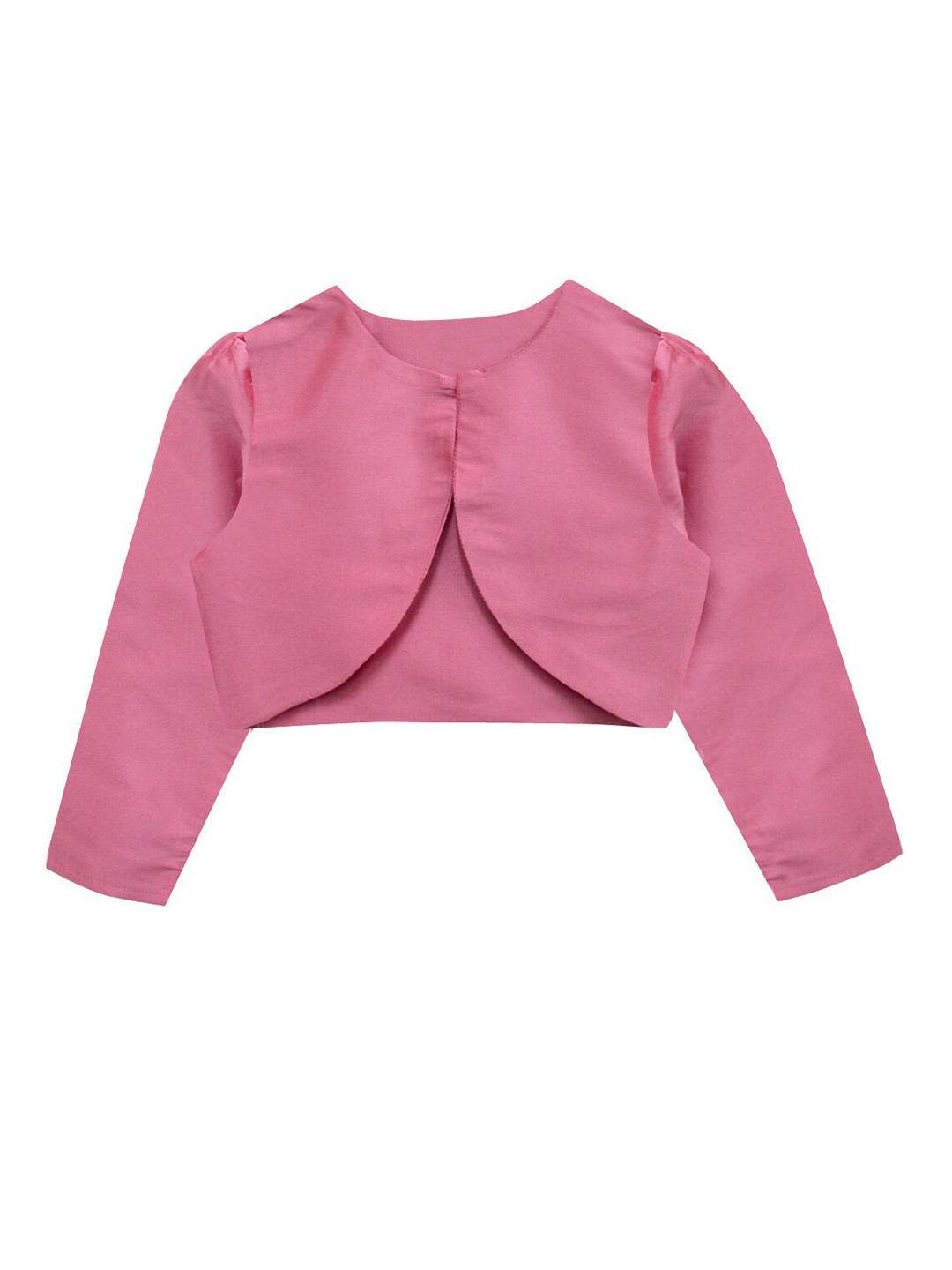 A T U N Girls Pink Party Cropped Shrug