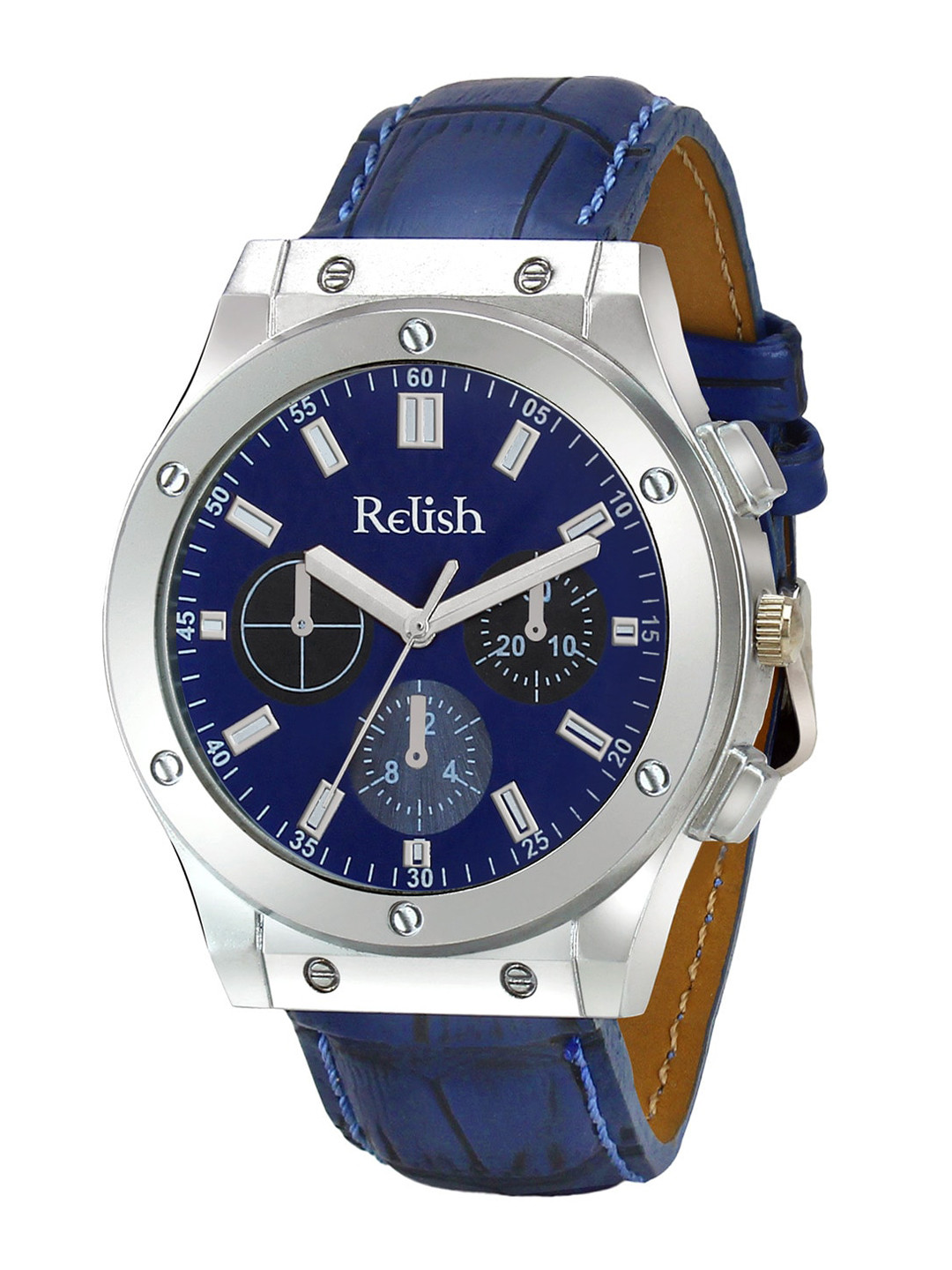Relish Men Blue Dial & Straps Analogue Watch RE-BB1068