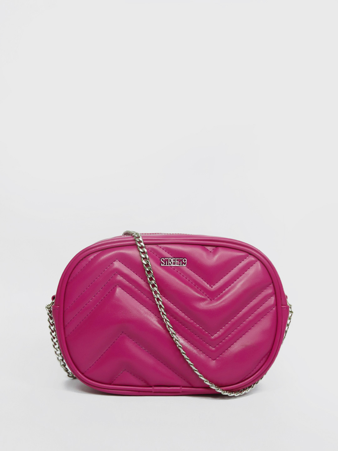 STREET 9 Fuchsia Quilted Crossbody Purse Clutch