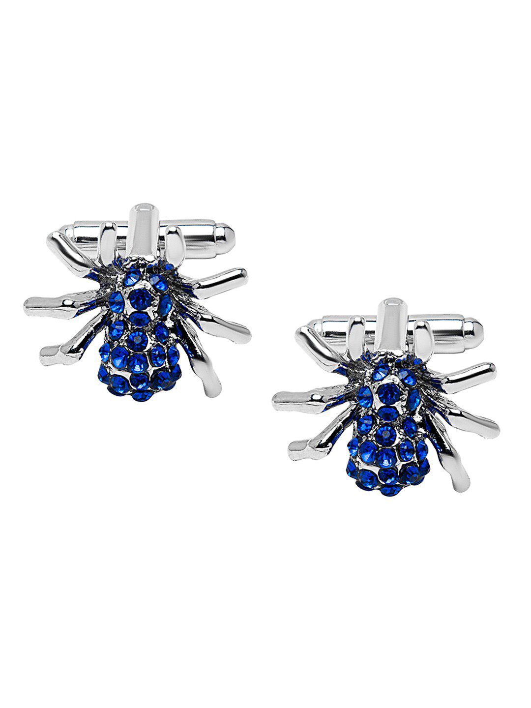 bodha Silver-Plated & Blue Quirky Superhero Collection Cufflink