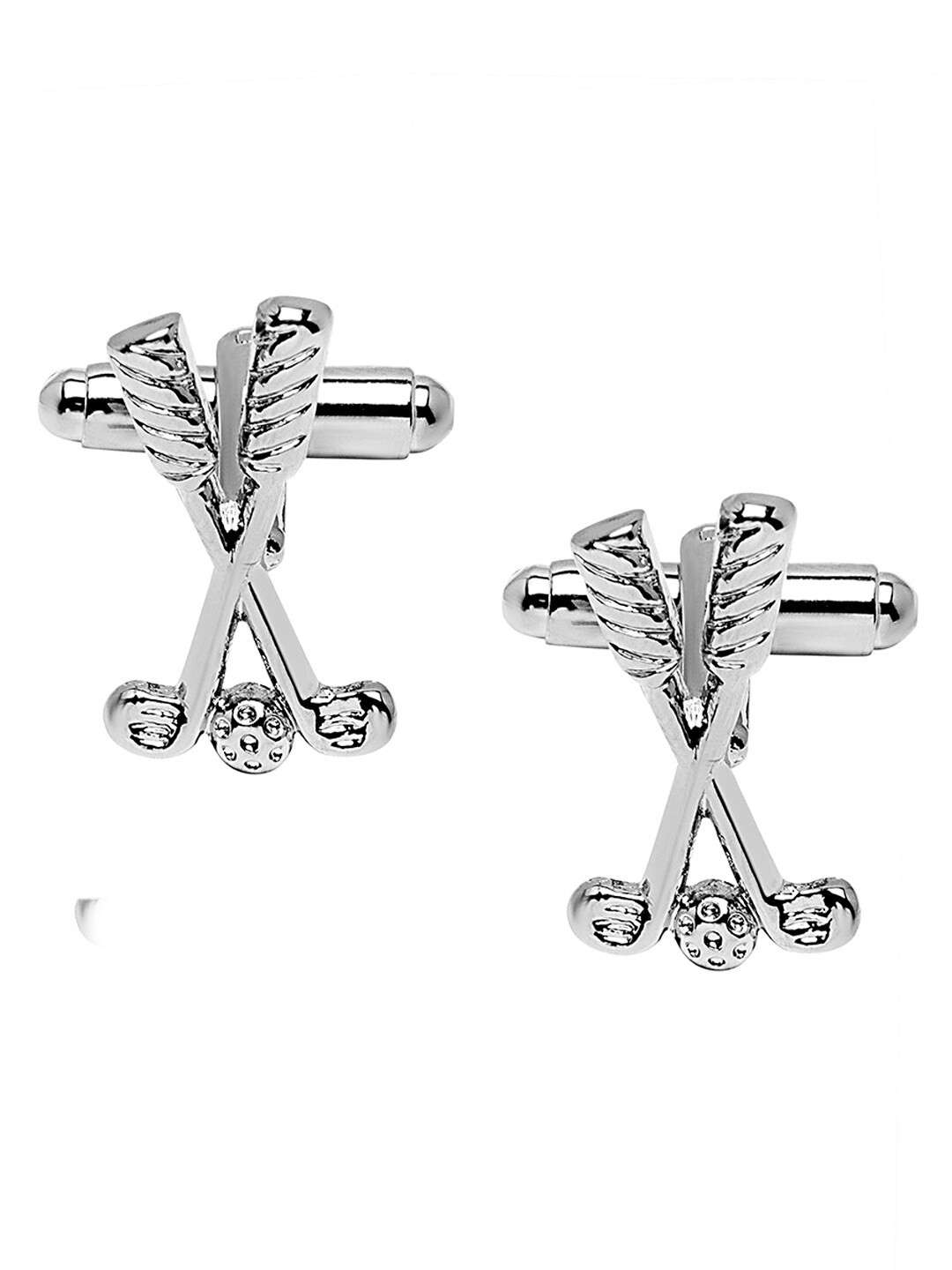 bodha Silver-Toned Quirky Golf Club Design Cufflink