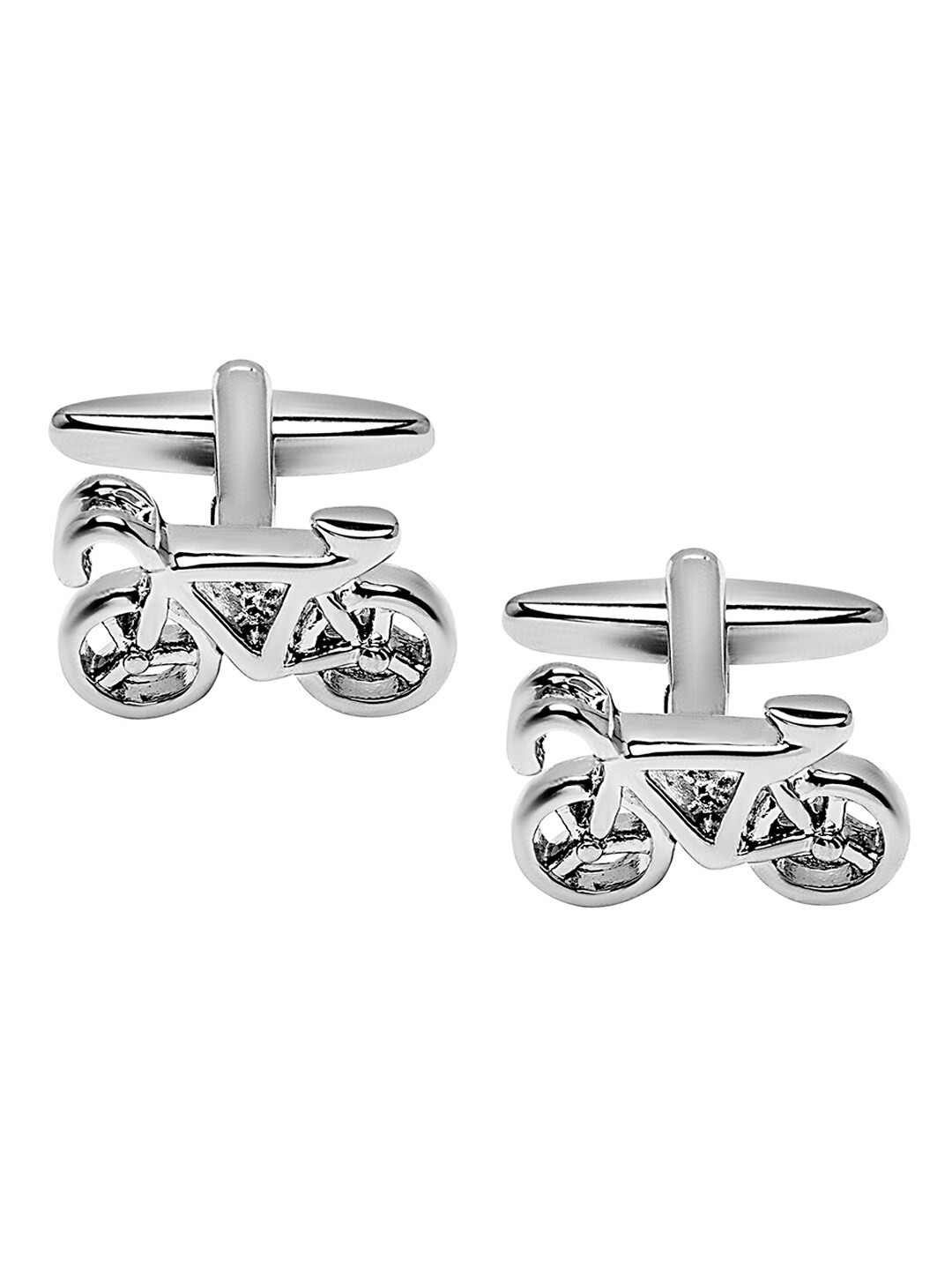 bodha Silver-Plated Quirky Bicycle Design Cufflink