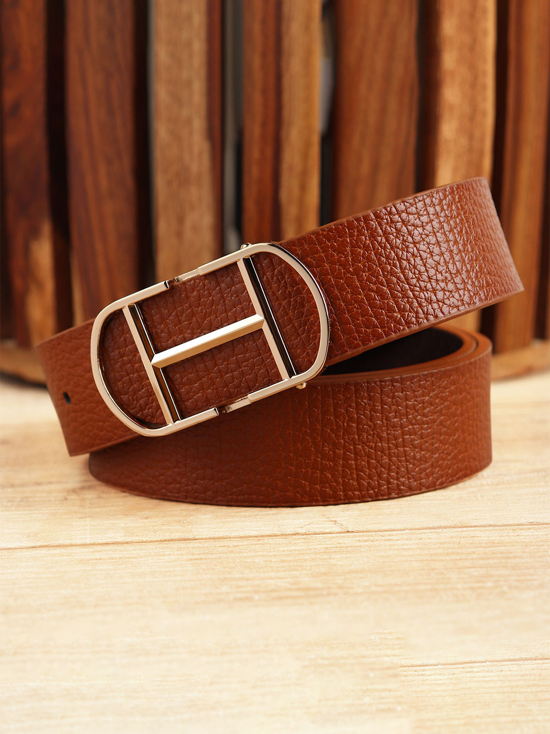Kastner Men Tan Textured Belt