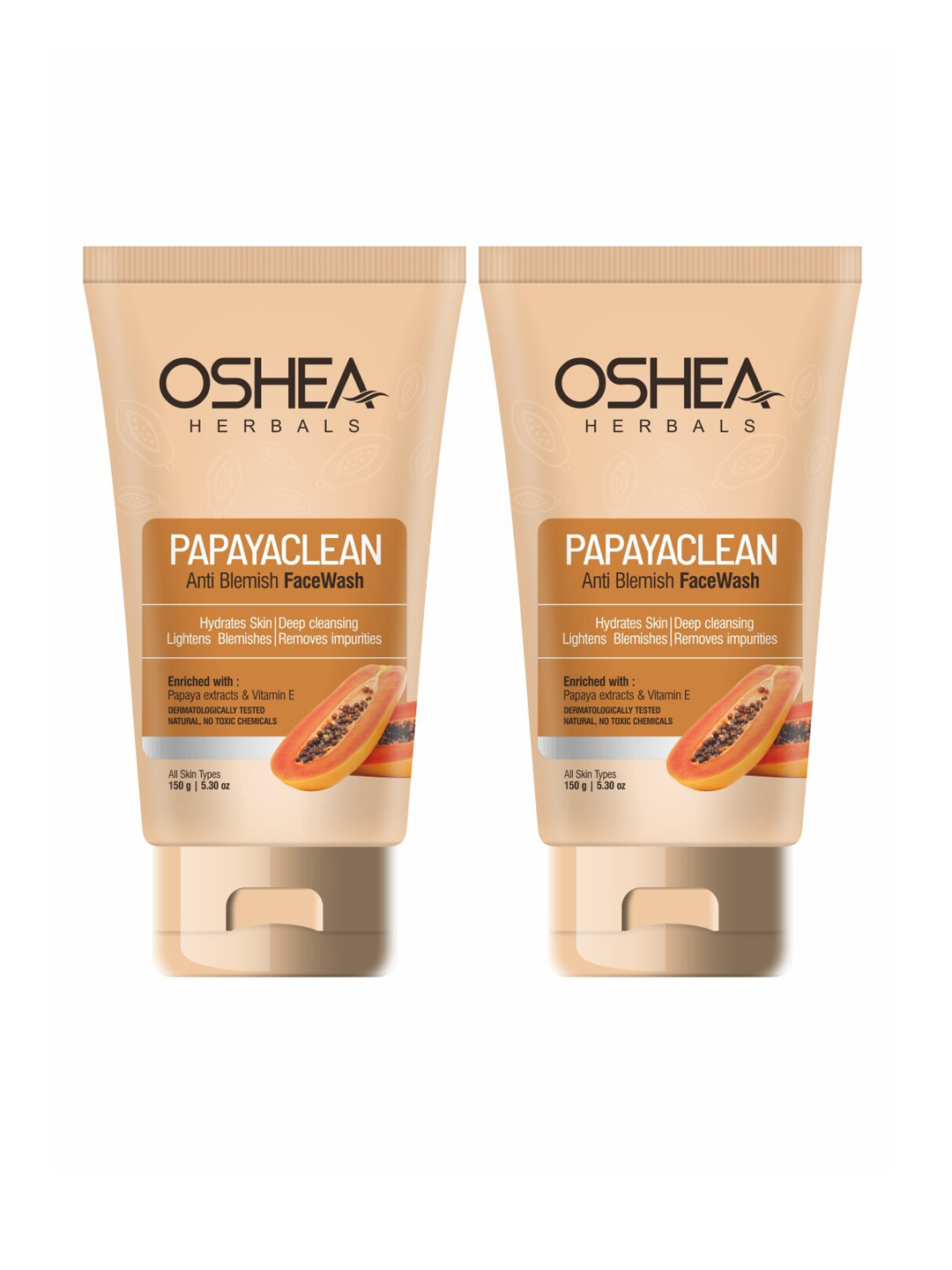 Oshea Herbals Pack of 2 Papayaclean Anti-Blemish Face Wash 300g