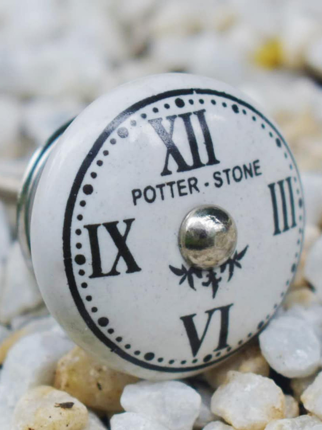 The Decor Mart Set Of 4 Textured Ceramic Decorative Knob