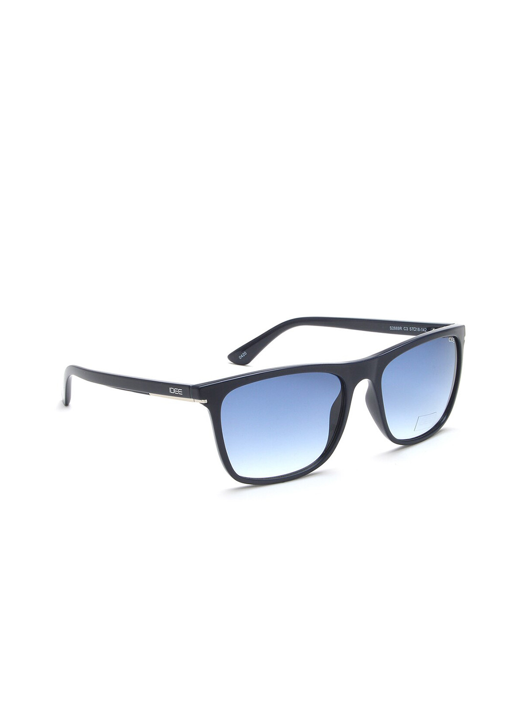 IDEE Men Blue Lens & Blue Rectangle Sunglasses with Polarised Lens IDS2669RC3SG