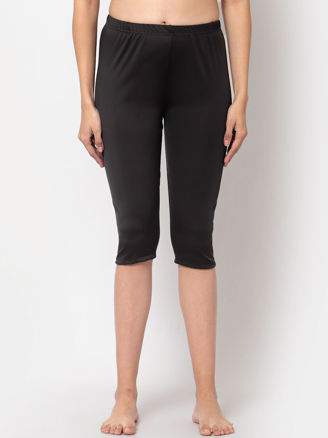 CUKOO Women Black Solid Comfort Fit Swimwear Cover up Bottom