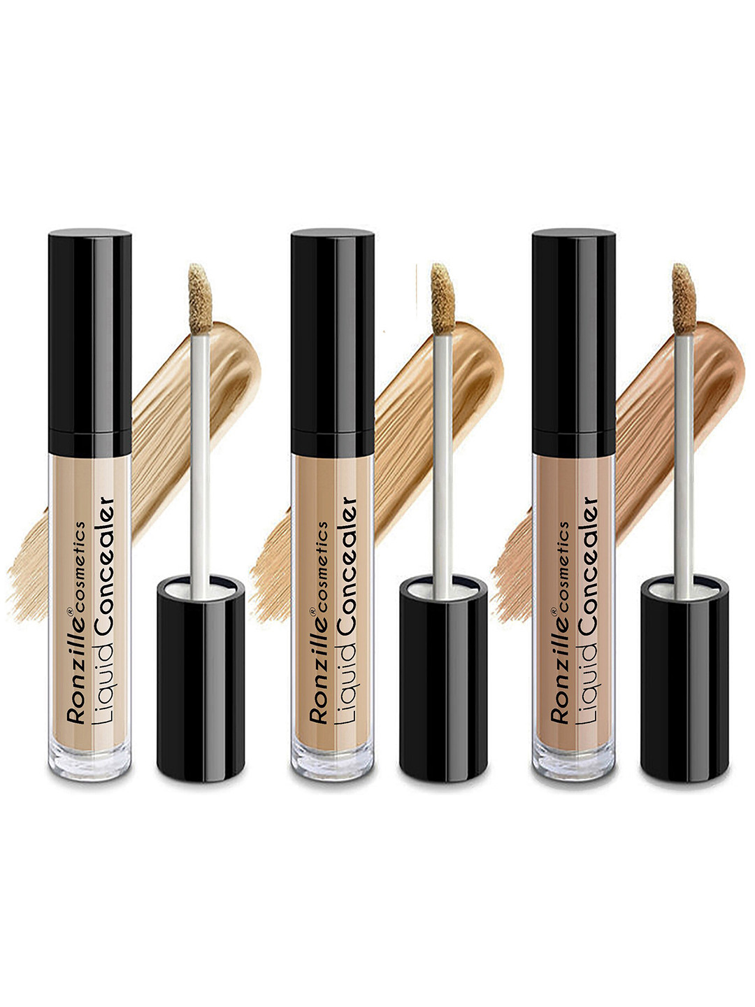 Ronzille Set of 3 Waterproof Matte Liquid Concealer Shade - 01,02,03