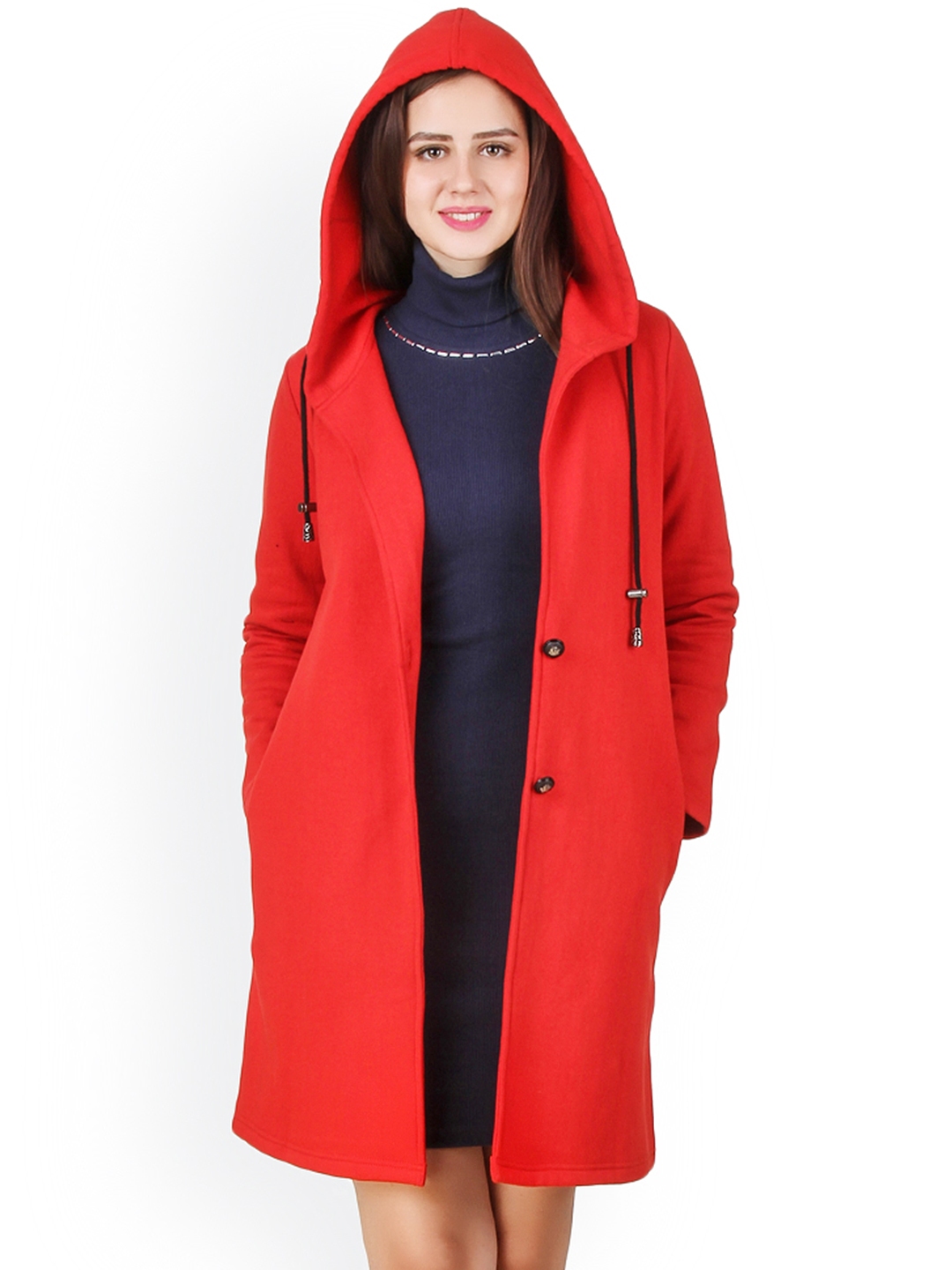 red hooded coats