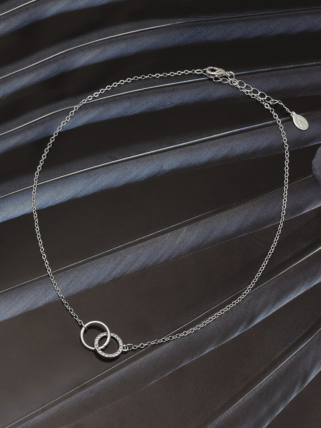 Accessorize London Women Silver-Toned Linked Circles Necklace