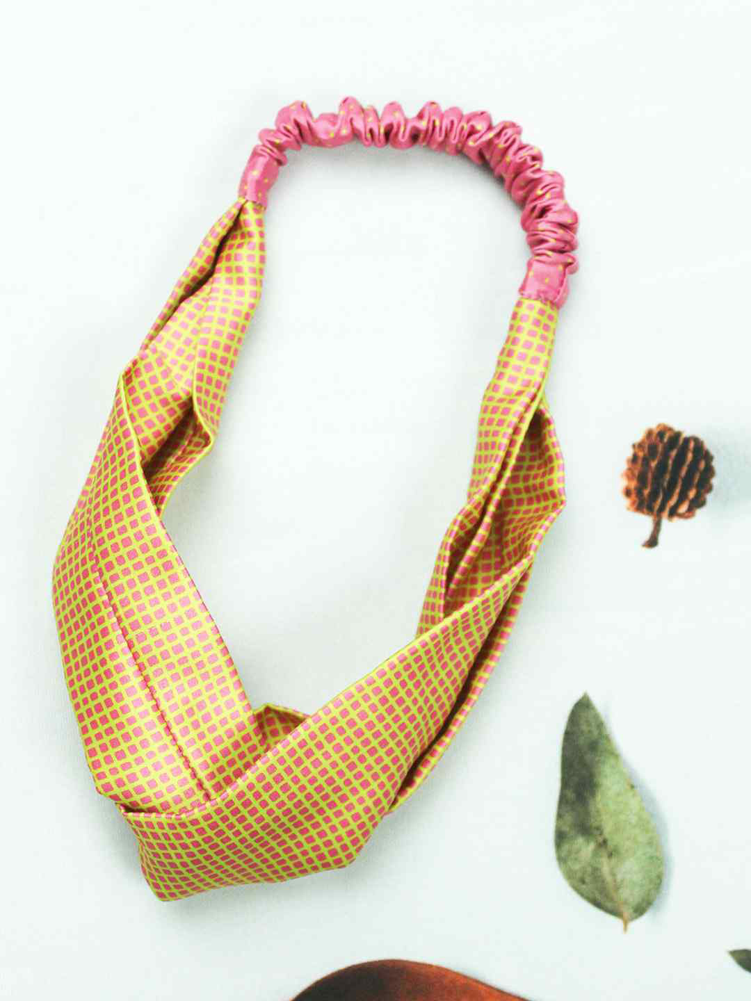 Tossido Women Purple & Orange Checked Headband