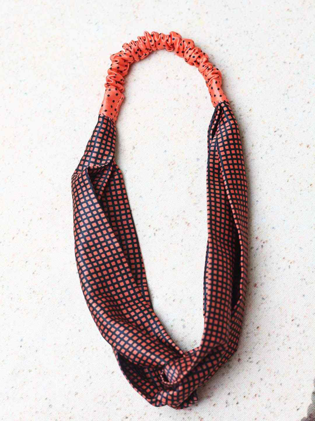 Tossido Women Orange & Black Criss-Cross Top Hairband