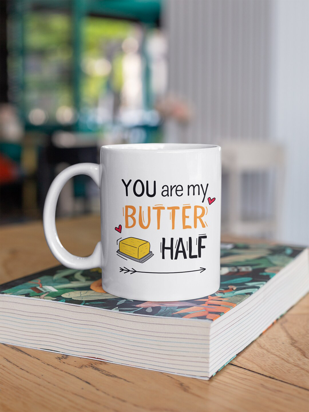 Oye Happy Vogue White Typography Ceramic Microwave Safe Mug-330ml