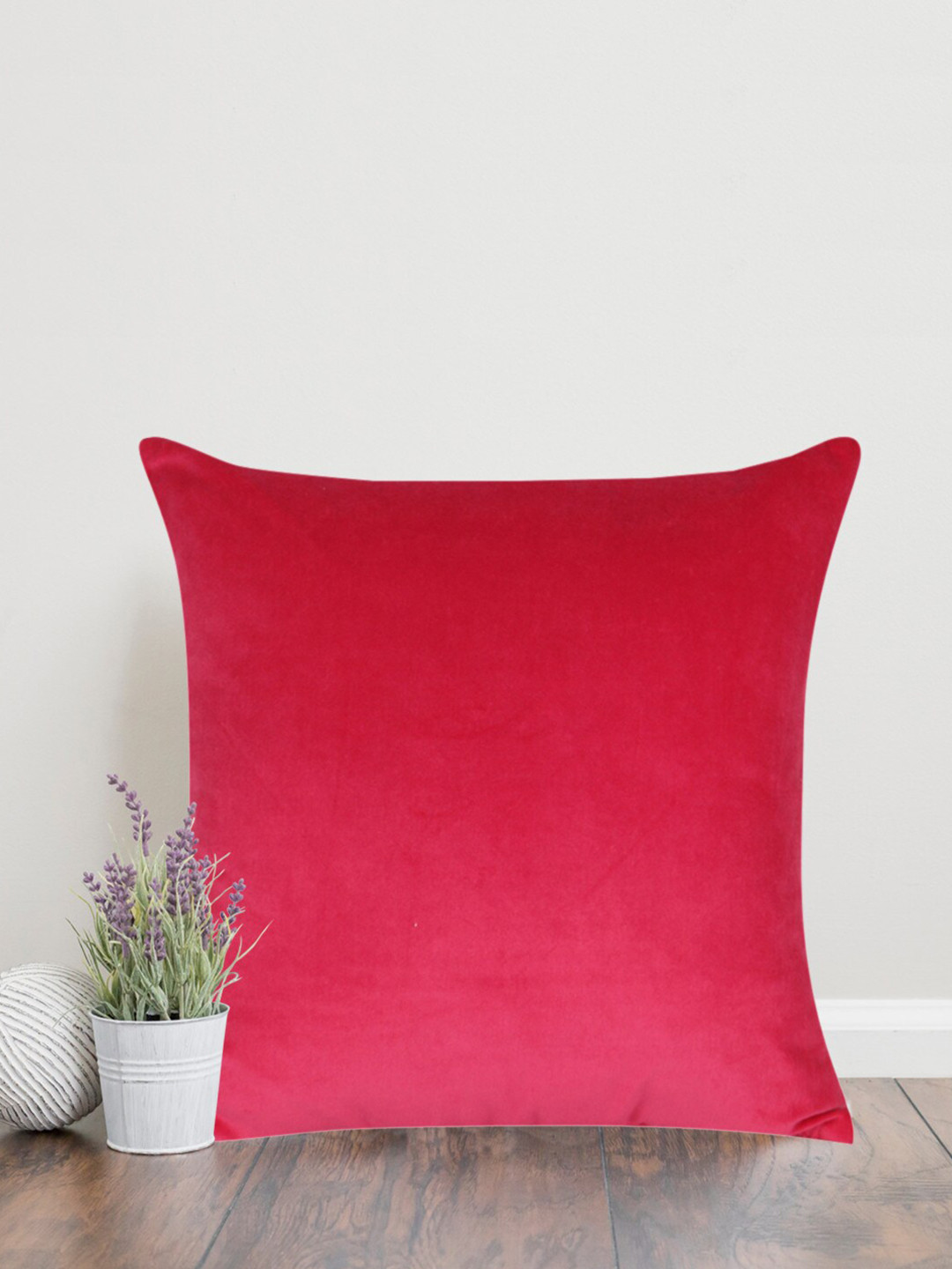 Home Pink Velvet Square Cushion Covers