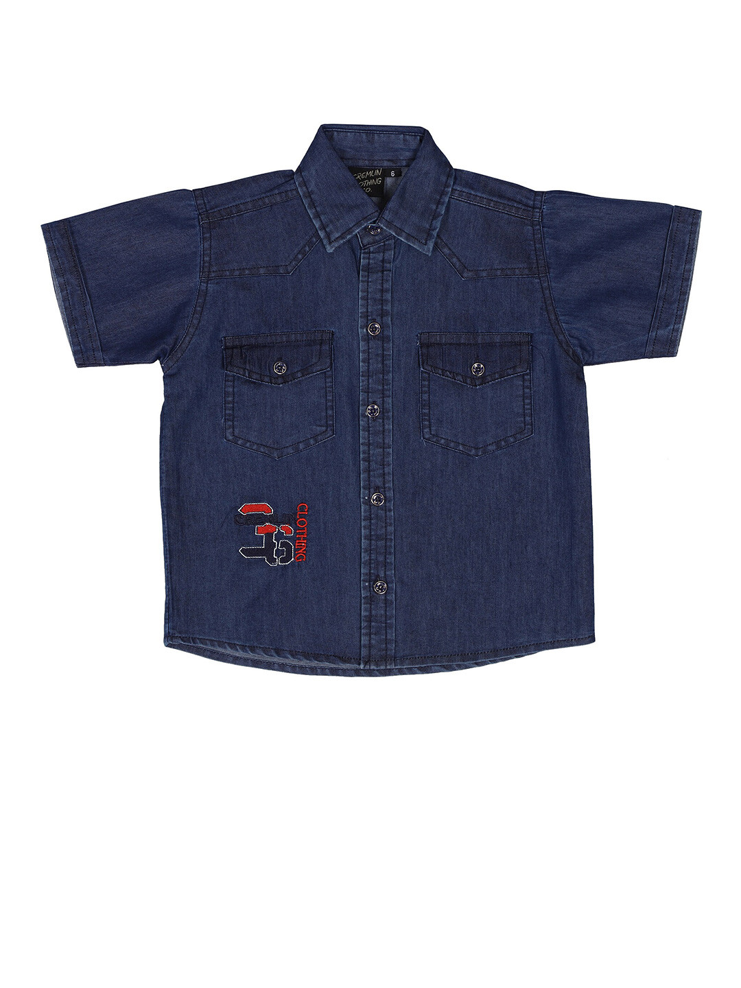 CREMLIN CLOTHING Boys Blue Comfort Casual Shirt