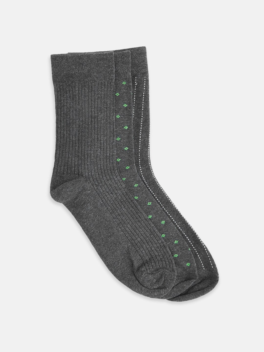 RICHARD PARKER by Pantaloons Men Assorted Pack of 3 Solid Calf Length Socks