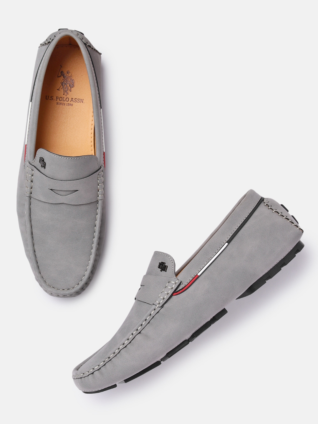 Grey on sale polo shoes