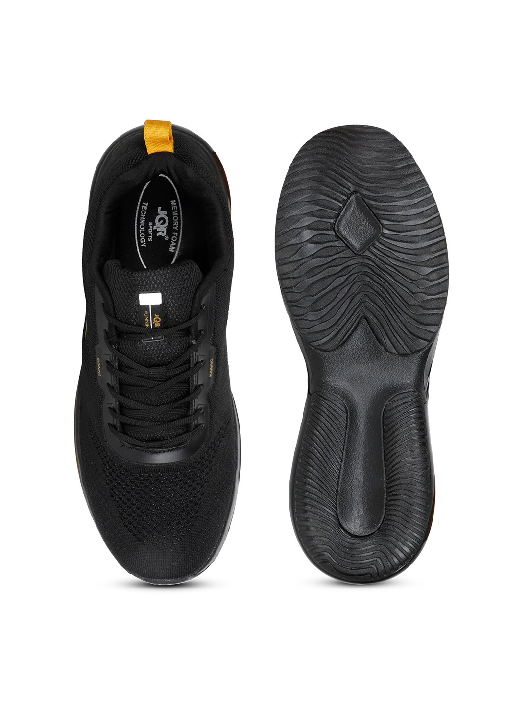 JQR Men MAGIC Black Mesh Running Shoes
