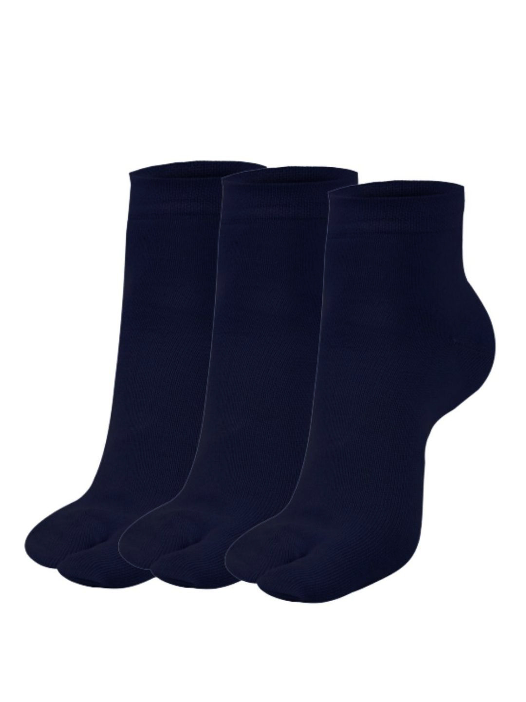 N2S NEXT2SKIN Women Pack of 3 Navy Blue Ankle Length Socks